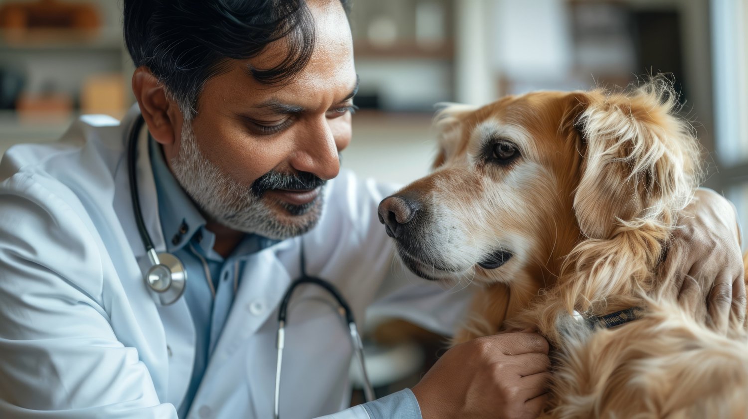 Un chien soigné dans une clinique vétérinaire